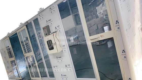 غرفة نظيفة معيارية قياسية ISO 5 GMP مع صندوق مرور المزود